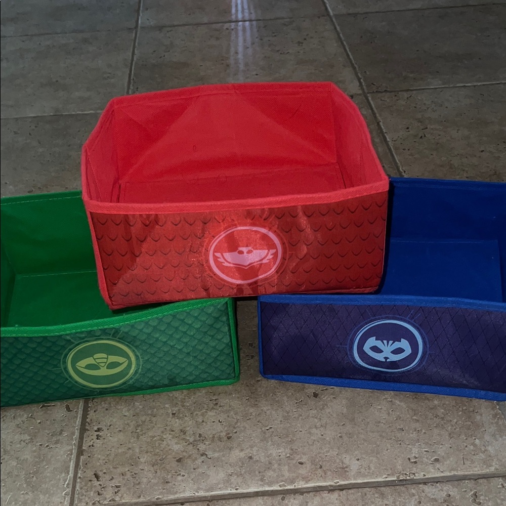 PJ Masks Fabric Collapsible Storage Bins